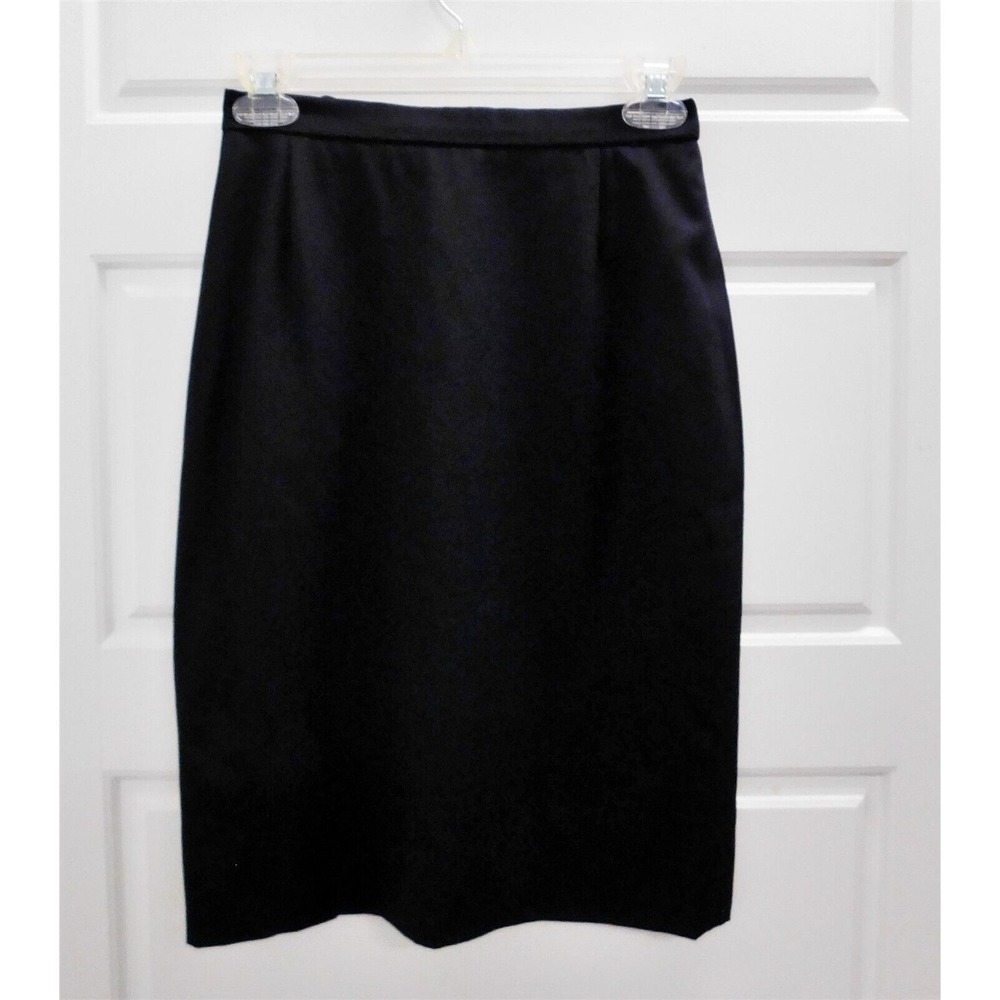 Escada Black Knit 100%‎ Wool Skirt sz 34